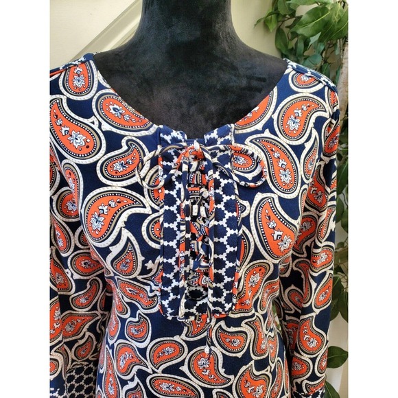 Charter Club Women's Blue Polyester Round Neck Long Sleeve Casual Top Blouse PL - Picture 3 of 10